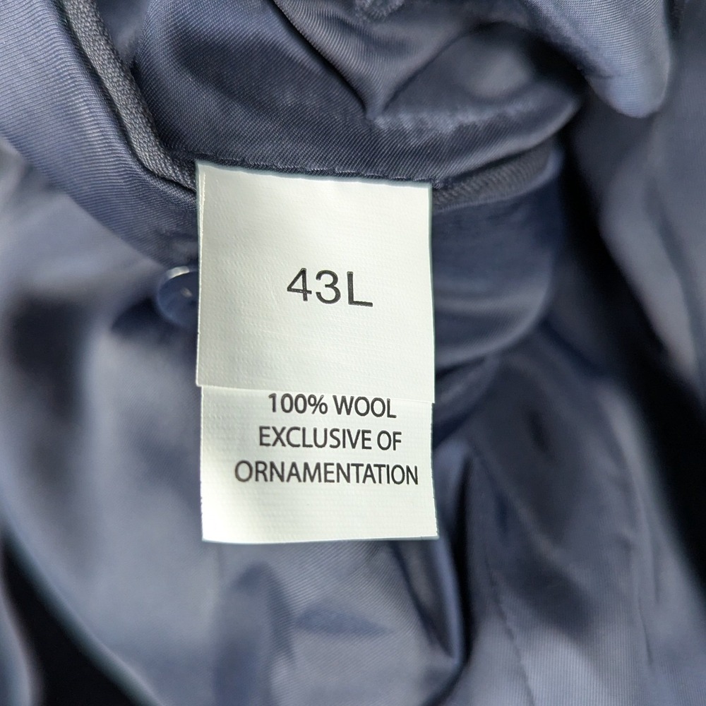 NEW Jos. A. Bank Travelers Collection Navy‎ Wool Blazer 43L Tailored Fit - Picture 7 of 7
